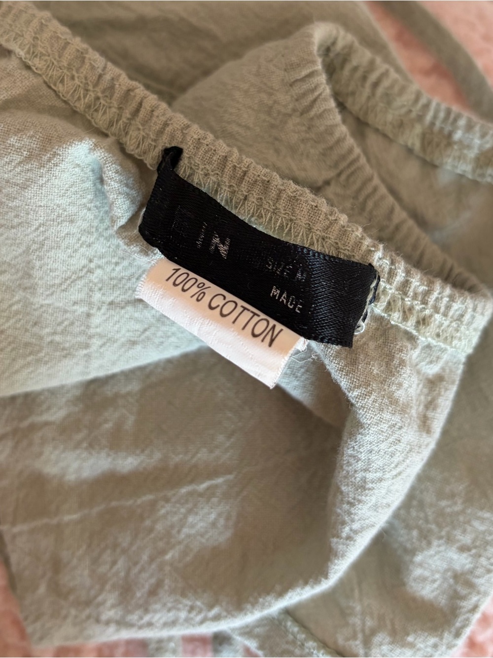 SHEIN Sage Green Halter Tie-Front Crop Top - Picture 4 of 4